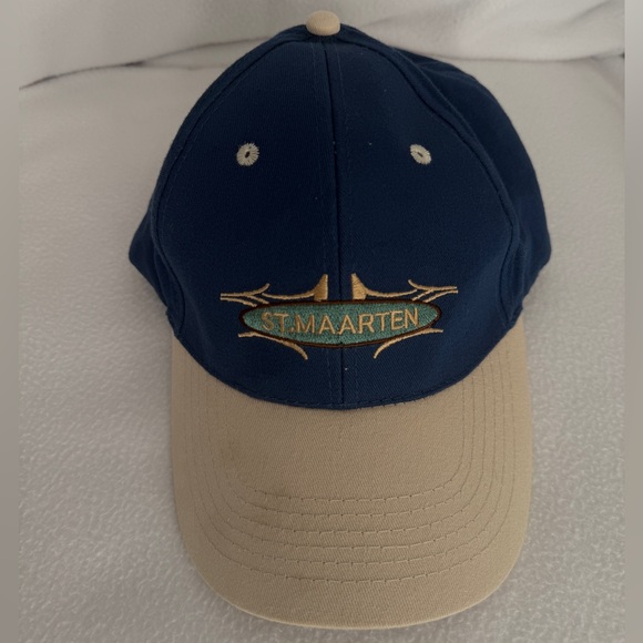 St. Maarten Blue and Tan Cap - Picture 9 of 9
